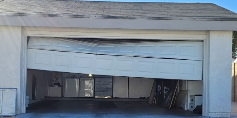 Crumpled Garage Door